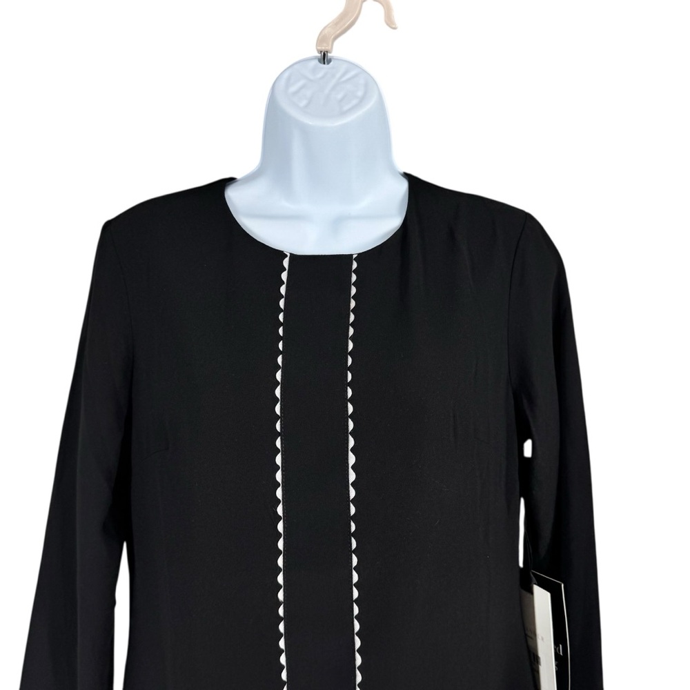 Tuckernuck Isabel Bow Dress Black – Size XS NWT – Bow Mini A-Line Scallop Trim - Picture 3 of 9